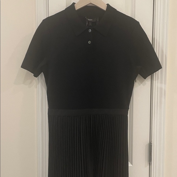 Theory Black Combo Polo Minidress - Picture 5 of 8